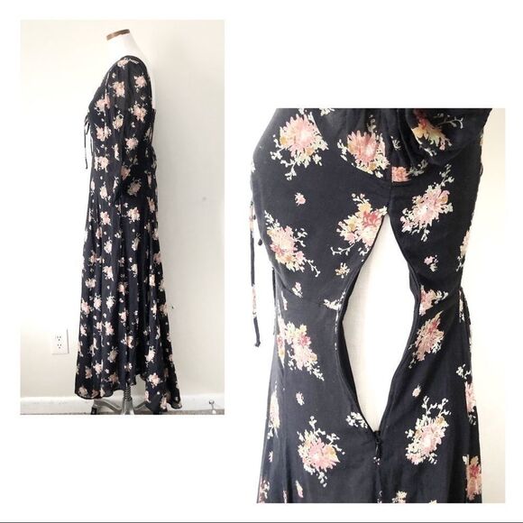 Free People Sea Glass midi dress in black combo - Picture 5 of 11